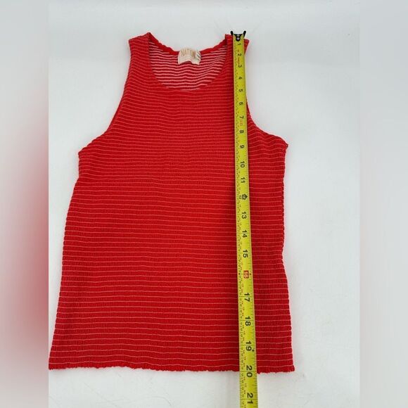Nation LTD Red Christine Smocked Bodycon Racerback Tank - Picture 8 of 10